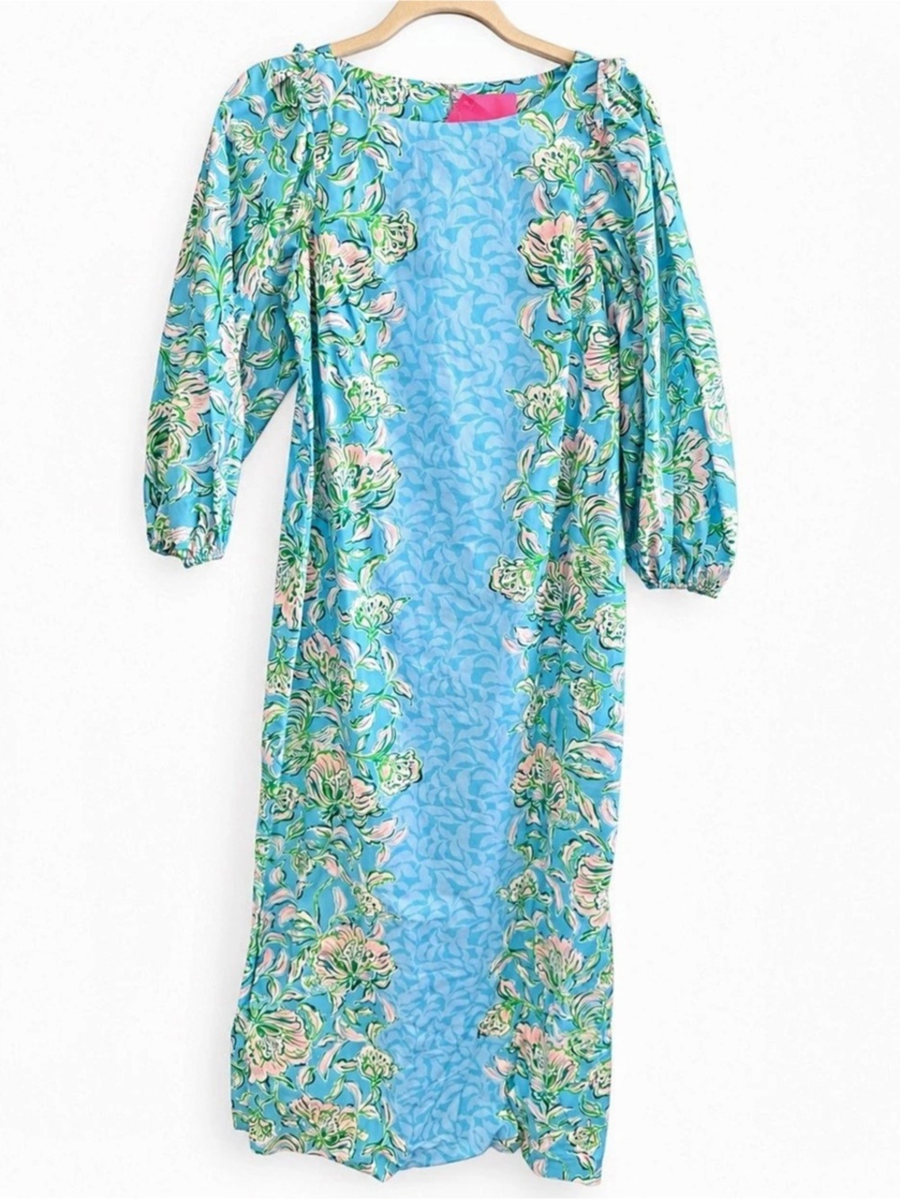 Lilly Pulitzer Ophelia Maxi Dress Floral Maxi Dress in Blue & Pink Size Medium